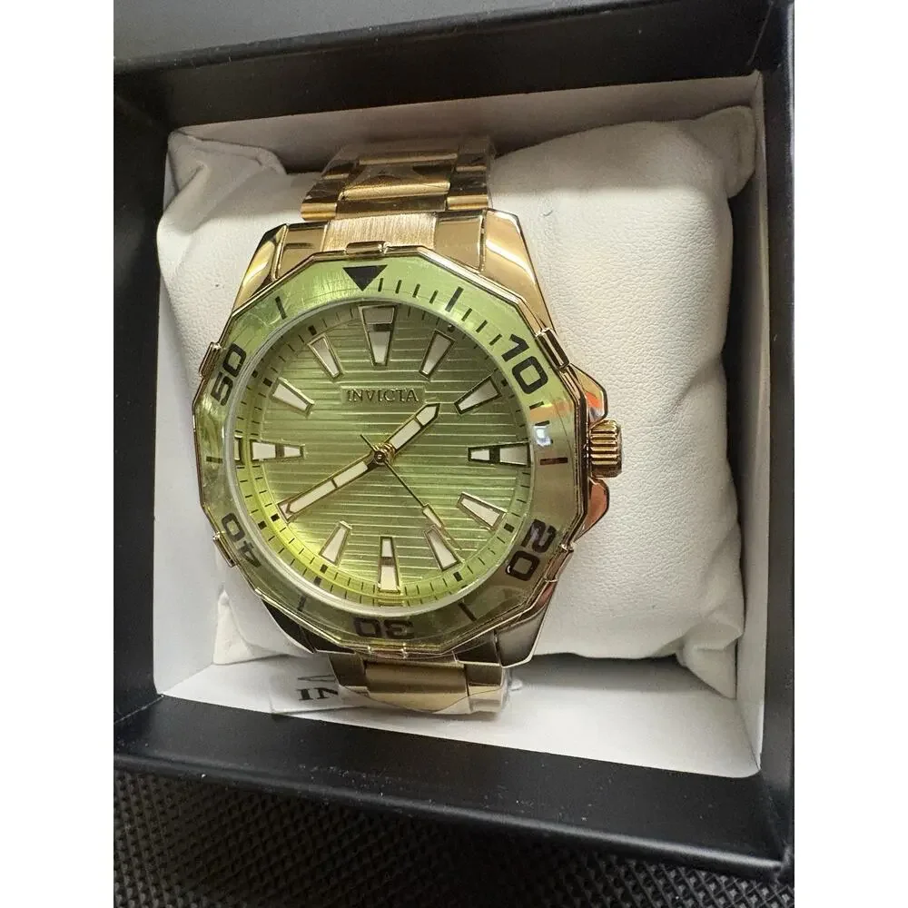 Invicta Diver Meridian Men’s Watch 46mm Gold 69240 New In Box